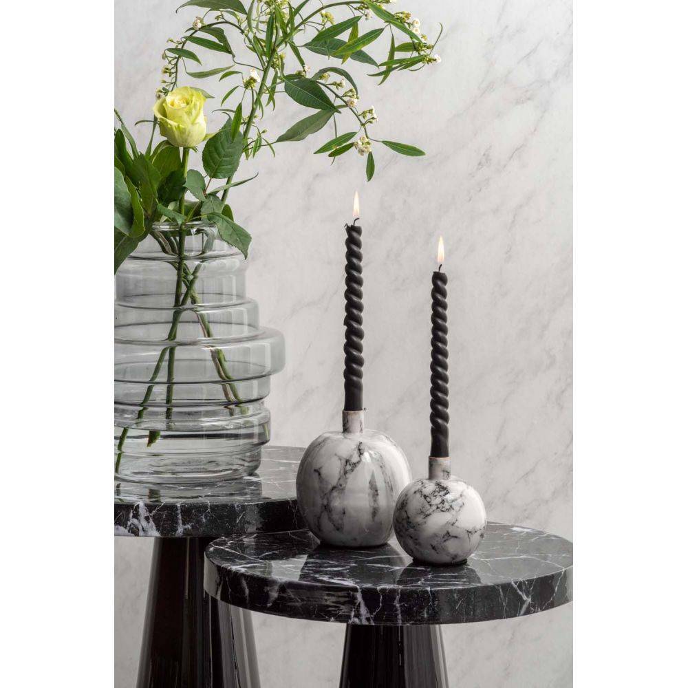 Pt Living - Bougeoire effet marbre 10 x 10 cm Marble Blanc - Imagen 2