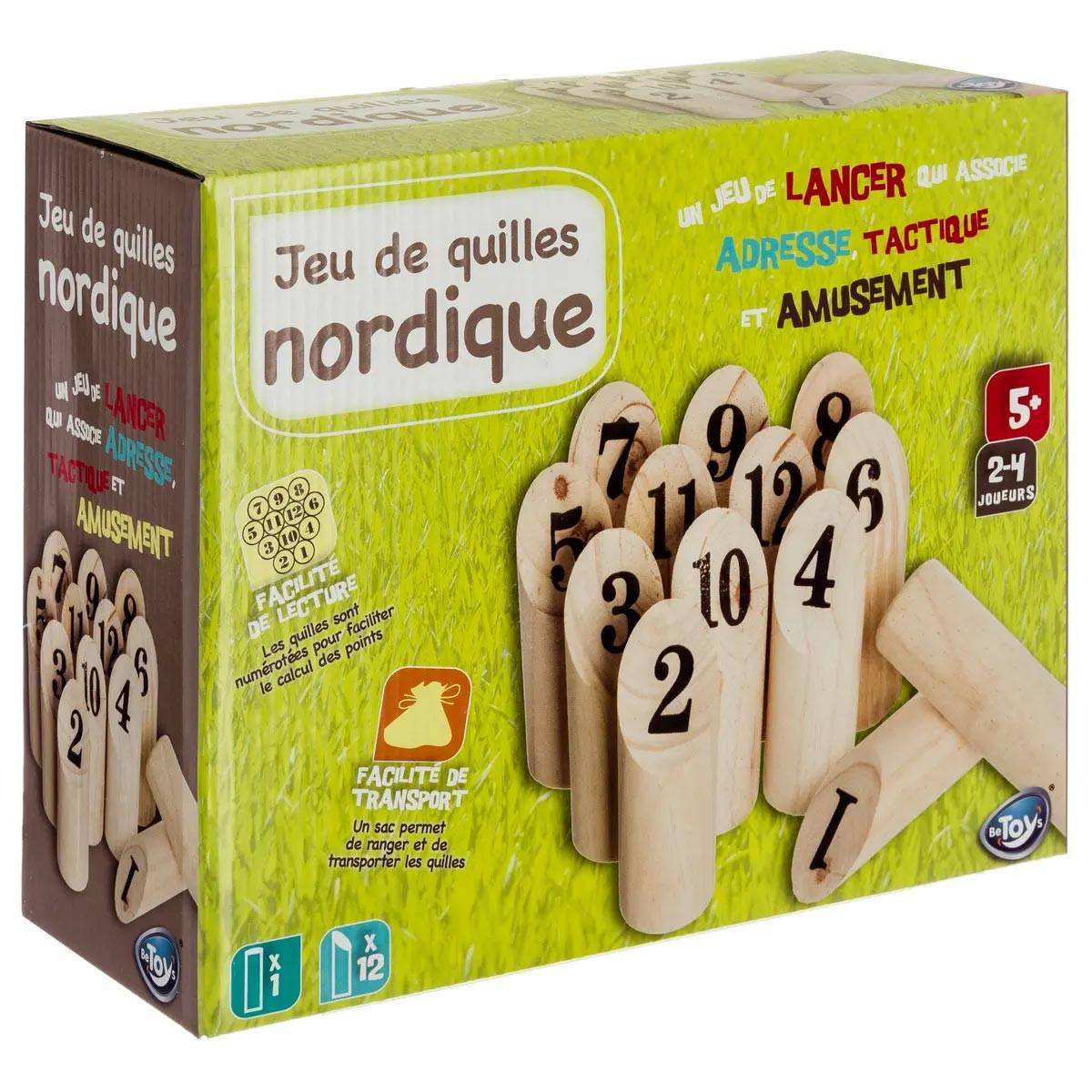 Jeu de Quilles en Bois "Nordique" 21cm Naturel - Image 5