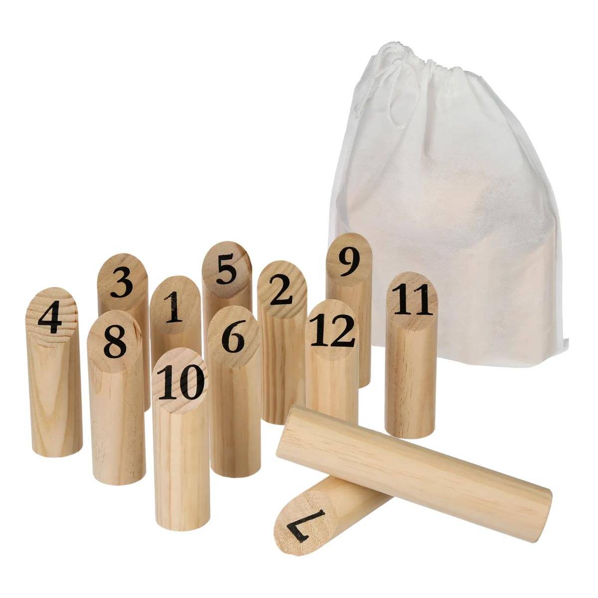 Jeu de Quilles en Bois "Nordique" 21cm Naturel - Image 1