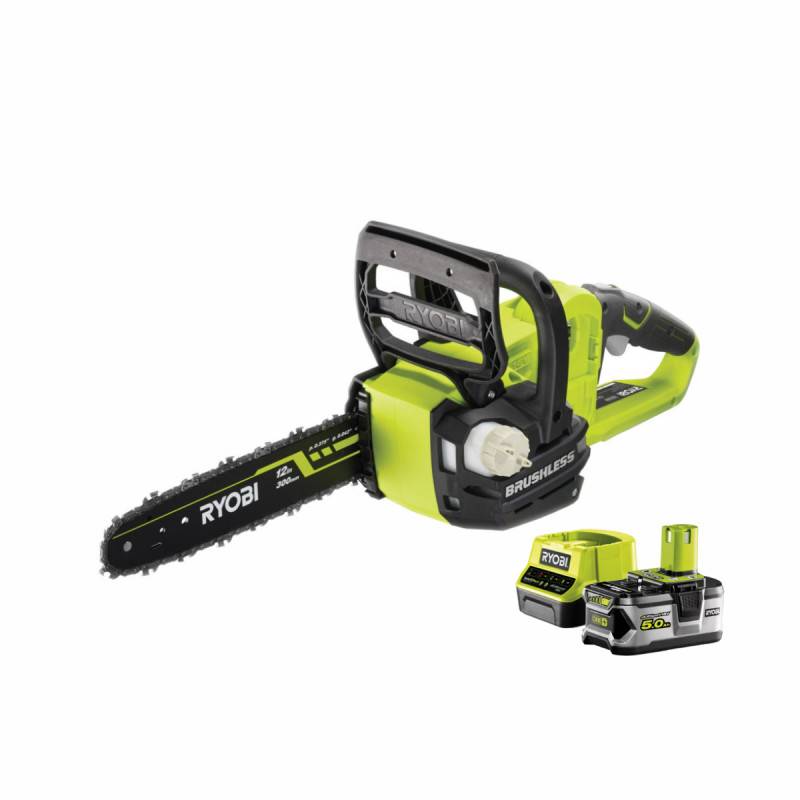 Ryobi - Pack RYOBI tronçonneuse 18V One+ OCS1830 - 1 batterie 5.0Ah - 1 chargeur 2.0Ah RC18120-150