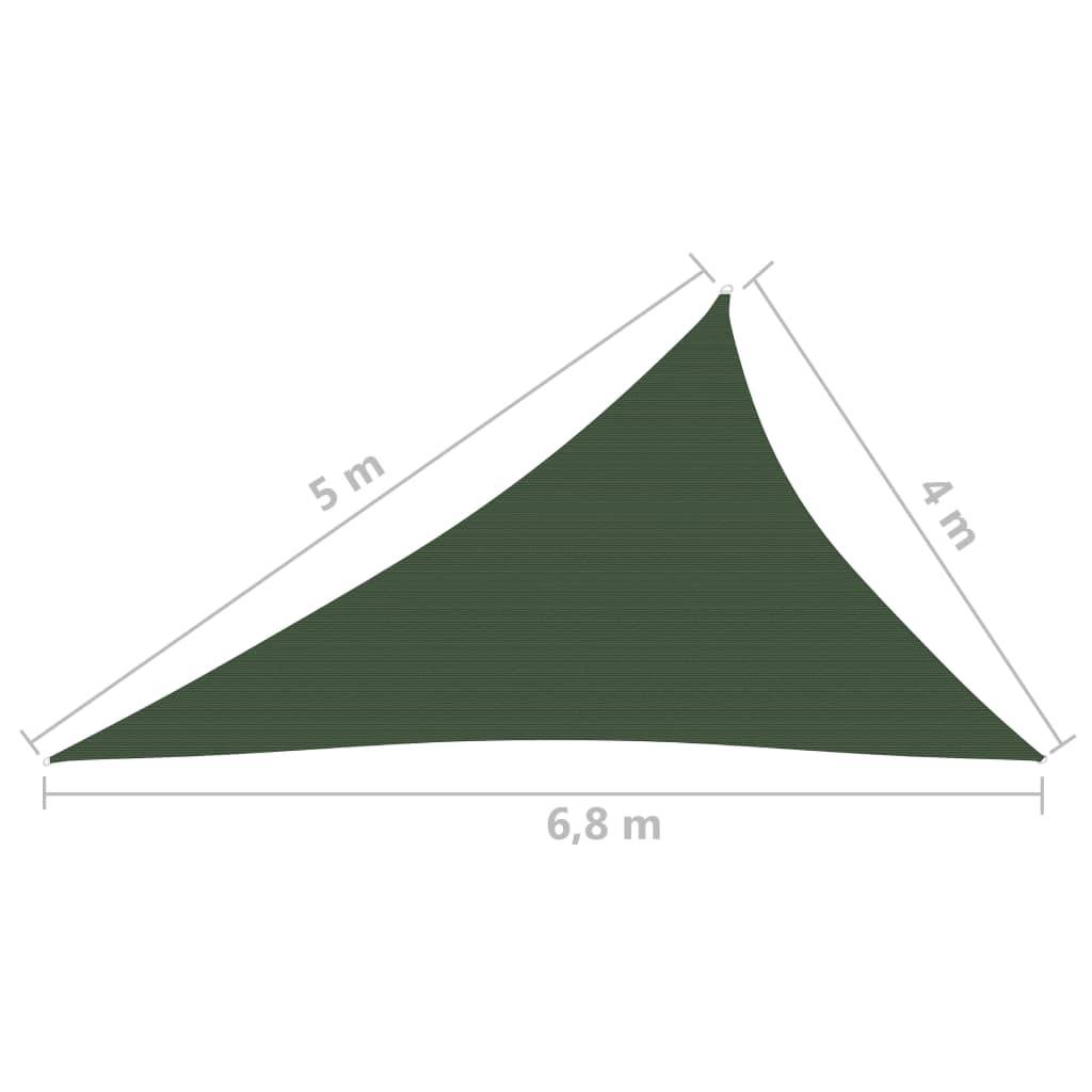 Helloshop26 - Voile toile d'ombrage parasol 160 g/m² PEHD 4 x 5 x 6,8 m vert foncé - Imagen 6