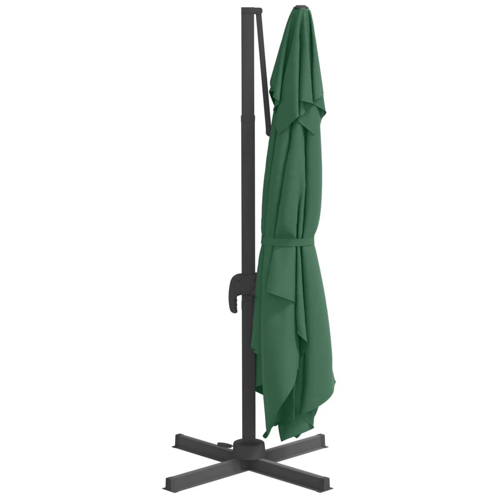 Helloshop26 - Parasol meuble de jardin cantilever à led 400 x 300 cm vert - Imagen 6