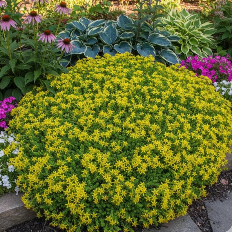 Orpin âcre Elegans, Poivre des murailles, Sedum à fleurs Jaune/ - feuillage Persistant - Godet - 5/20 cm - Imagen 3