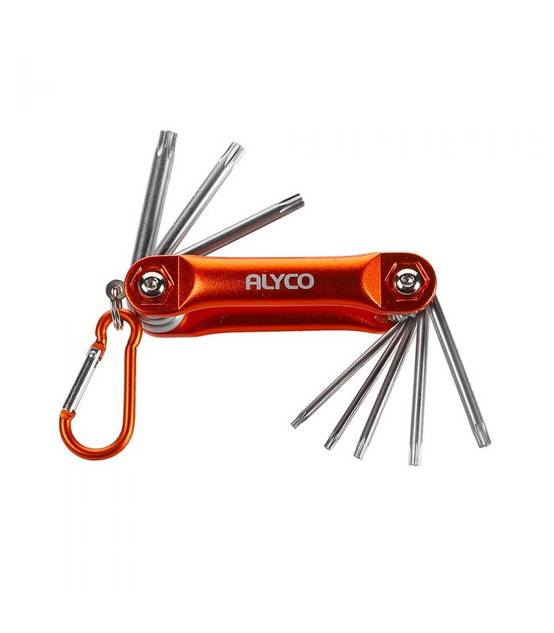 Set de 8 clés torx avec cadre en métal alyco orange ALYCO 170617 - Image 1