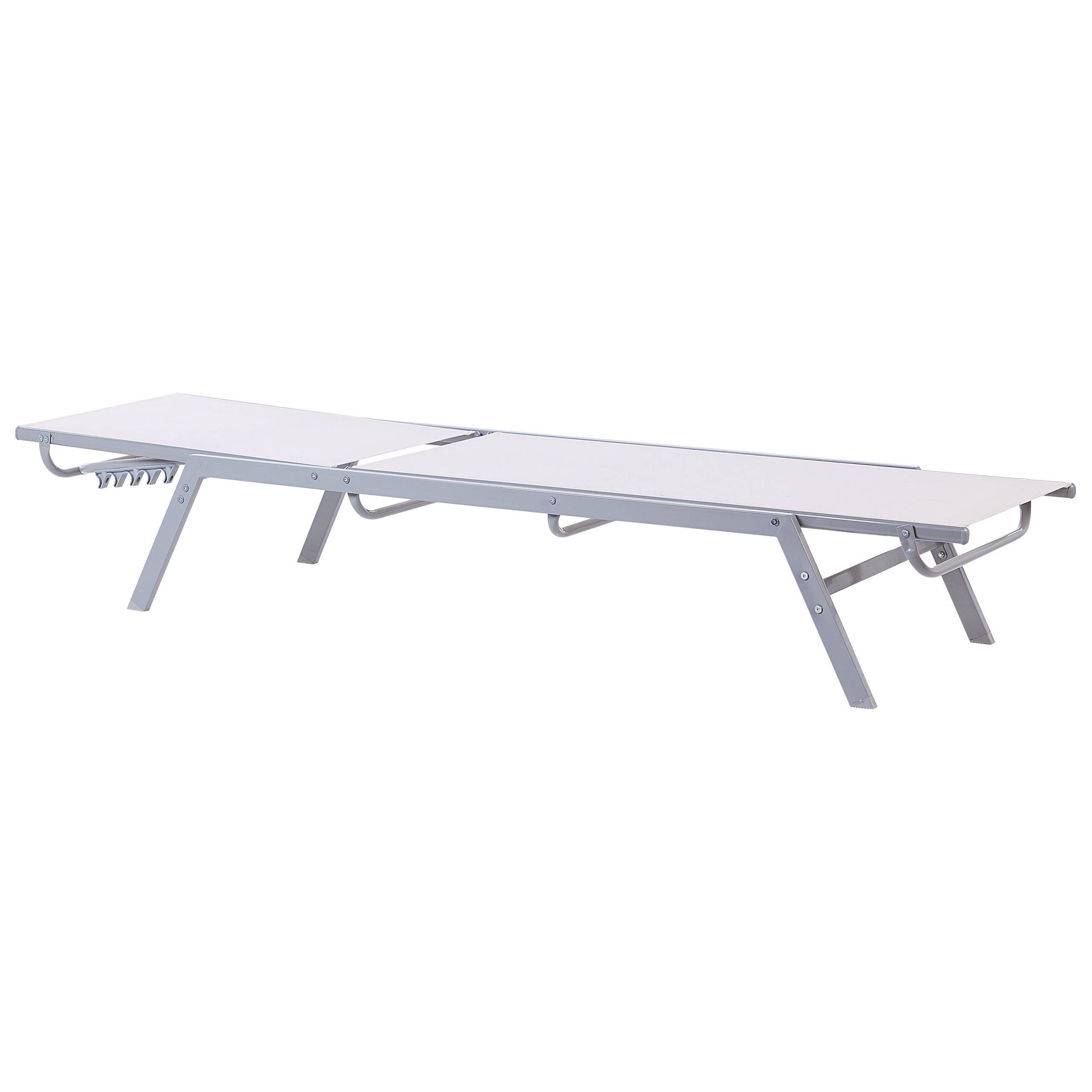 Beliani - Chaise longue Acier Blanc NOLI - Beliani - Imagen 4