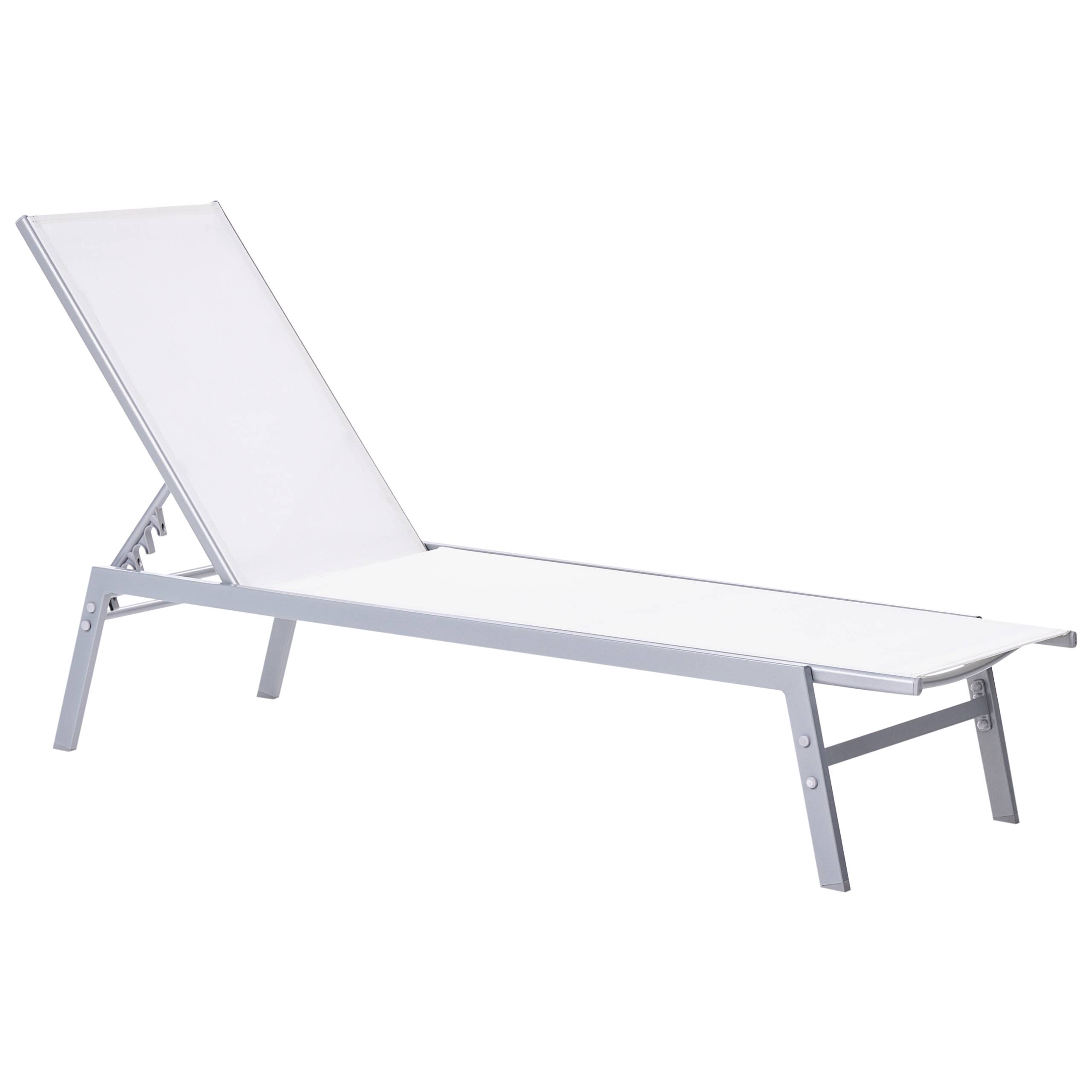 Beliani - Chaise longue Acier Blanc NOLI - Beliani - Imagen 2