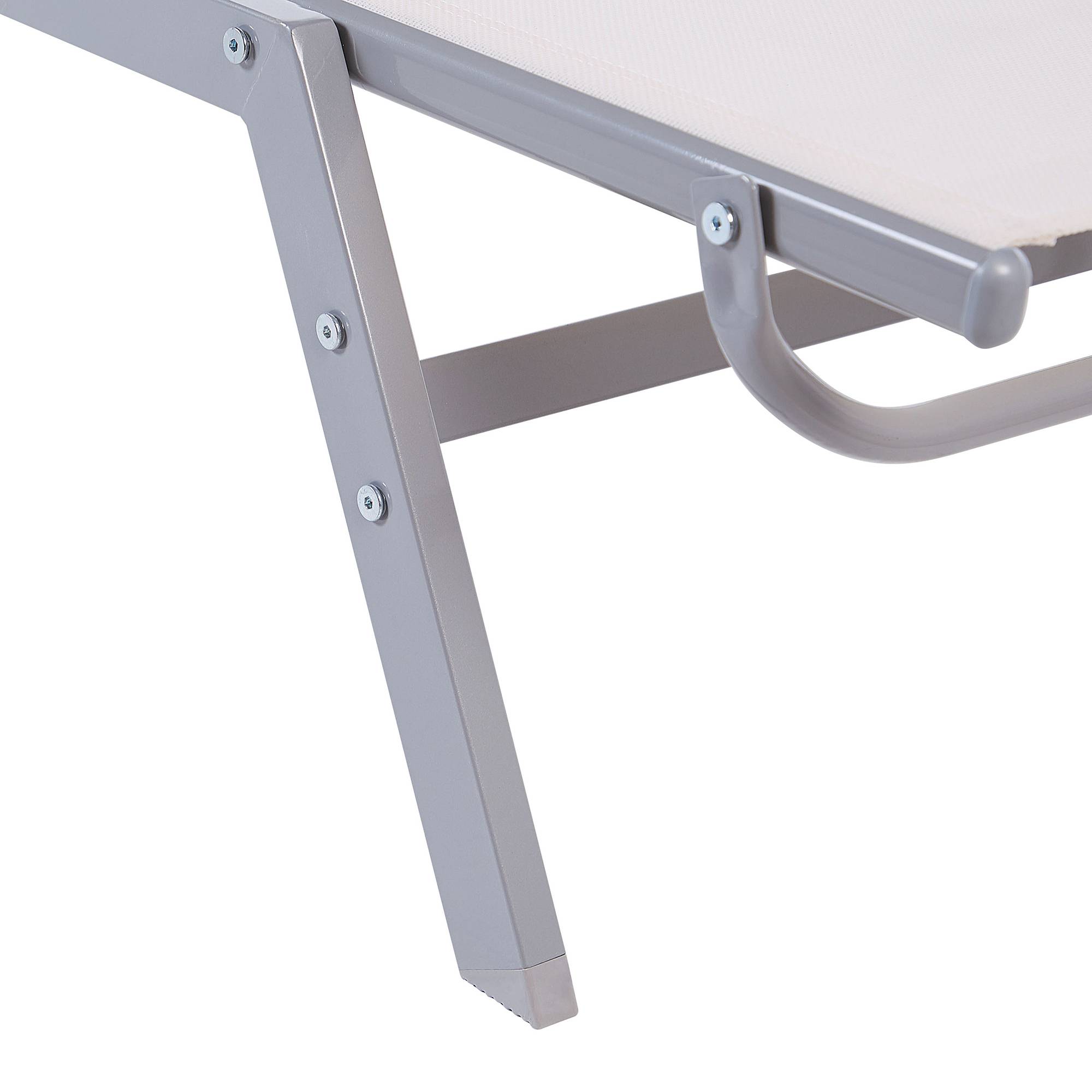 Beliani - Chaise longue Acier Blanc NOLI - Beliani - Imagen 7