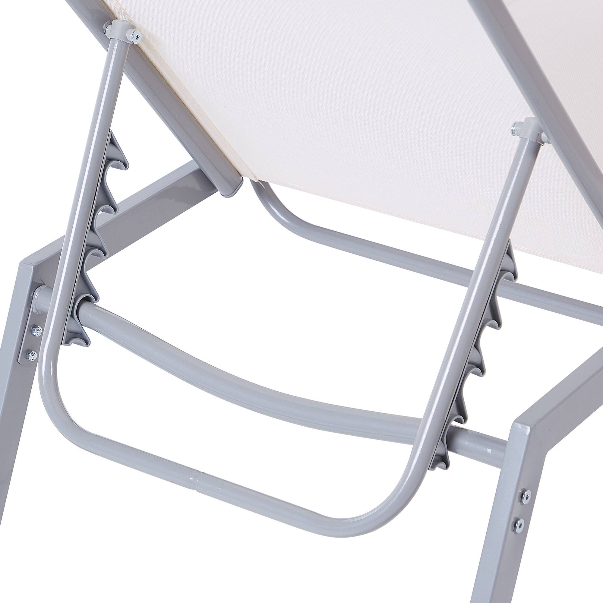Beliani - Chaise longue Acier Blanc NOLI - Beliani - Imagen 5