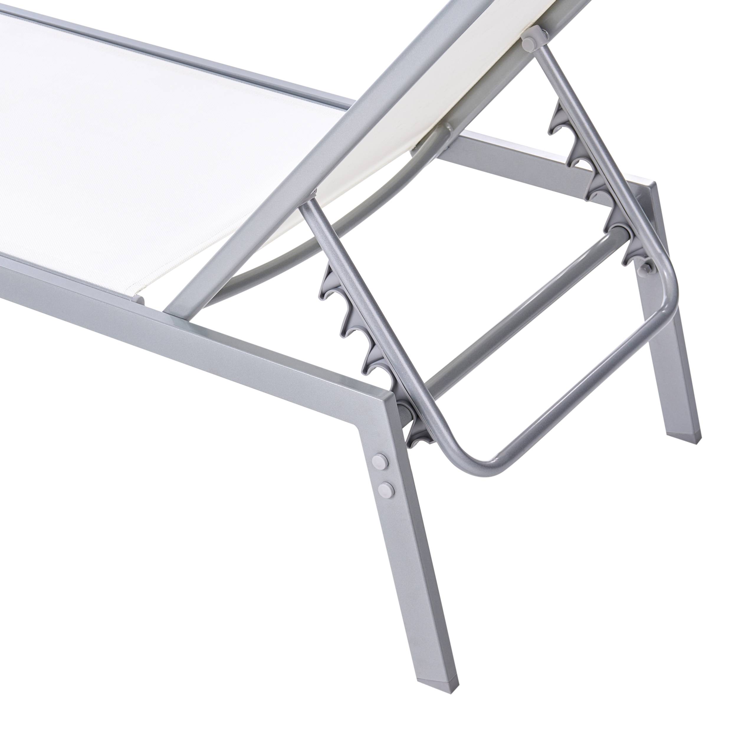 Beliani - Chaise longue Acier Blanc NOLI - Beliani - Imagen 9