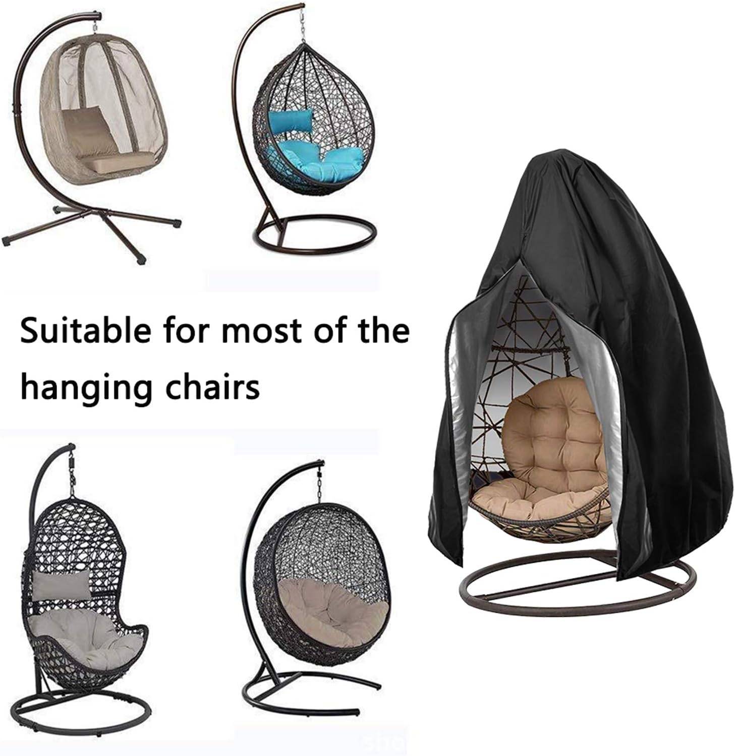 IntiMeg - Housse de protection pour chaise suspendue de jardin - Housse de protection pour chaise longue Egg Swing avec fermeture éclair - 190 x 115 cm IntiMeg - Image 5