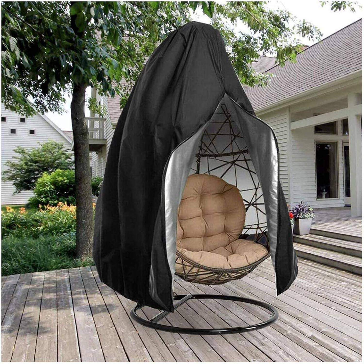 IntiMeg - Housse de protection pour chaise suspendue de jardin - Housse de protection pour chaise longue Egg Swing avec fermeture éclair - 190 x 115 cm IntiMeg - Image 6