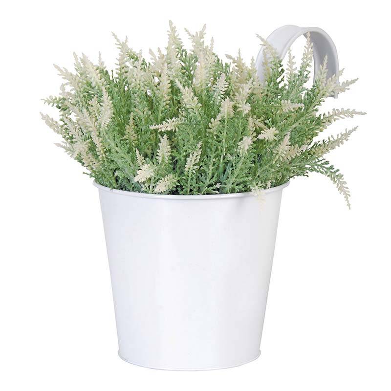 Esschert Design - Pot zinc blanc à suspendre - Esschert Design