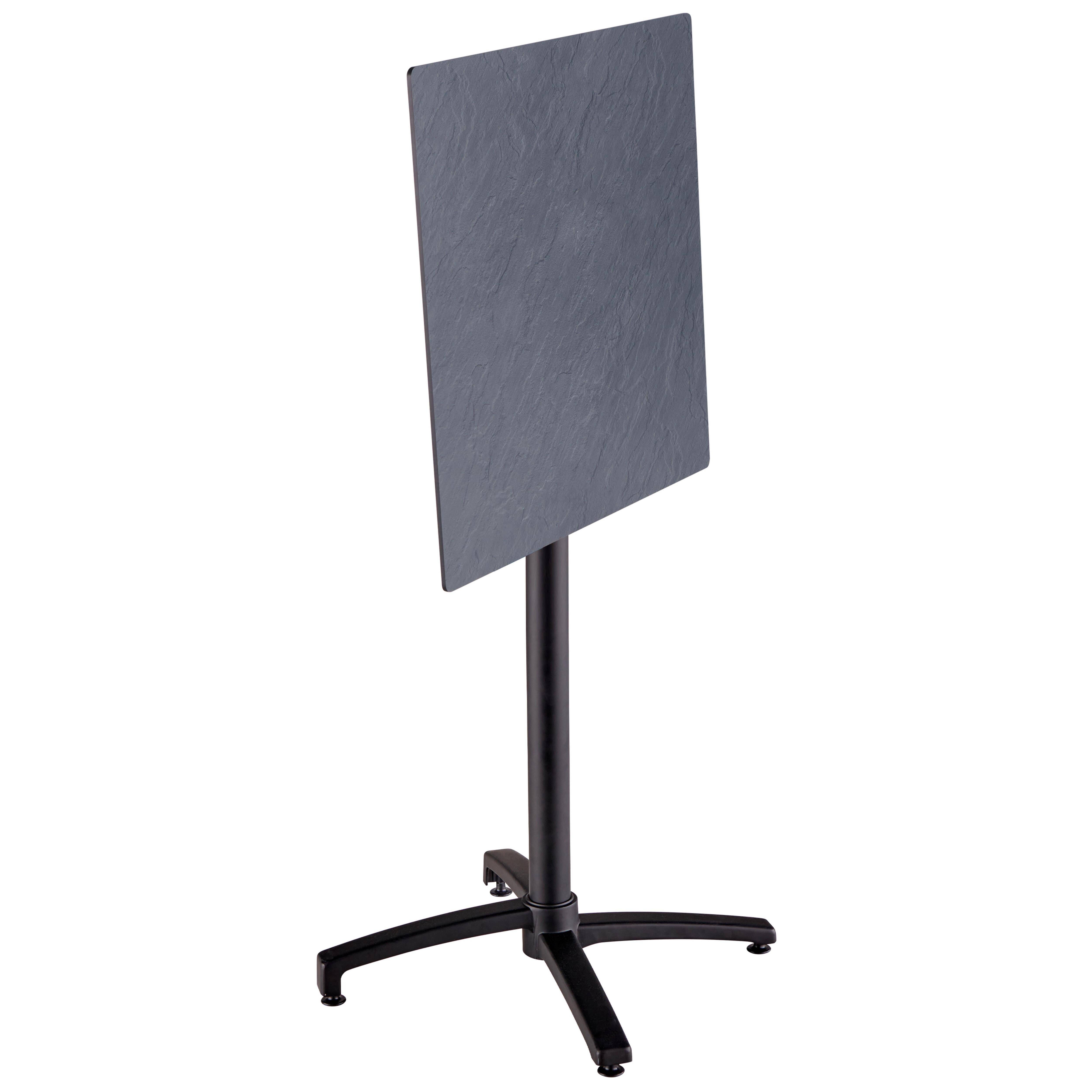 Oviala - Ensemble table haute stratifié gris et 2 chaises hautes gris - Oviala - Imagen 3