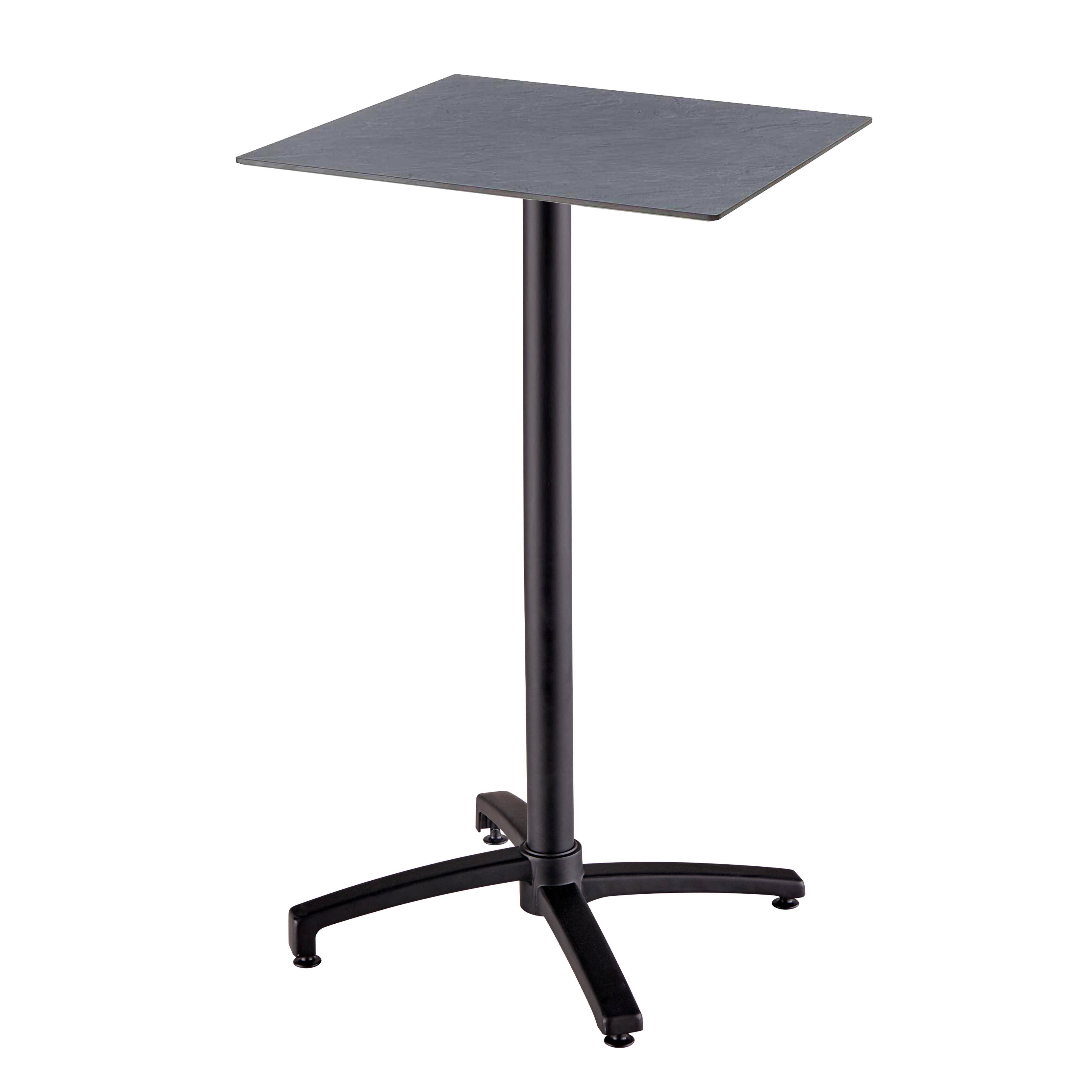 Oviala - Ensemble table haute stratifié gris et 2 chaises hautes gris - Oviala - Imagen 2