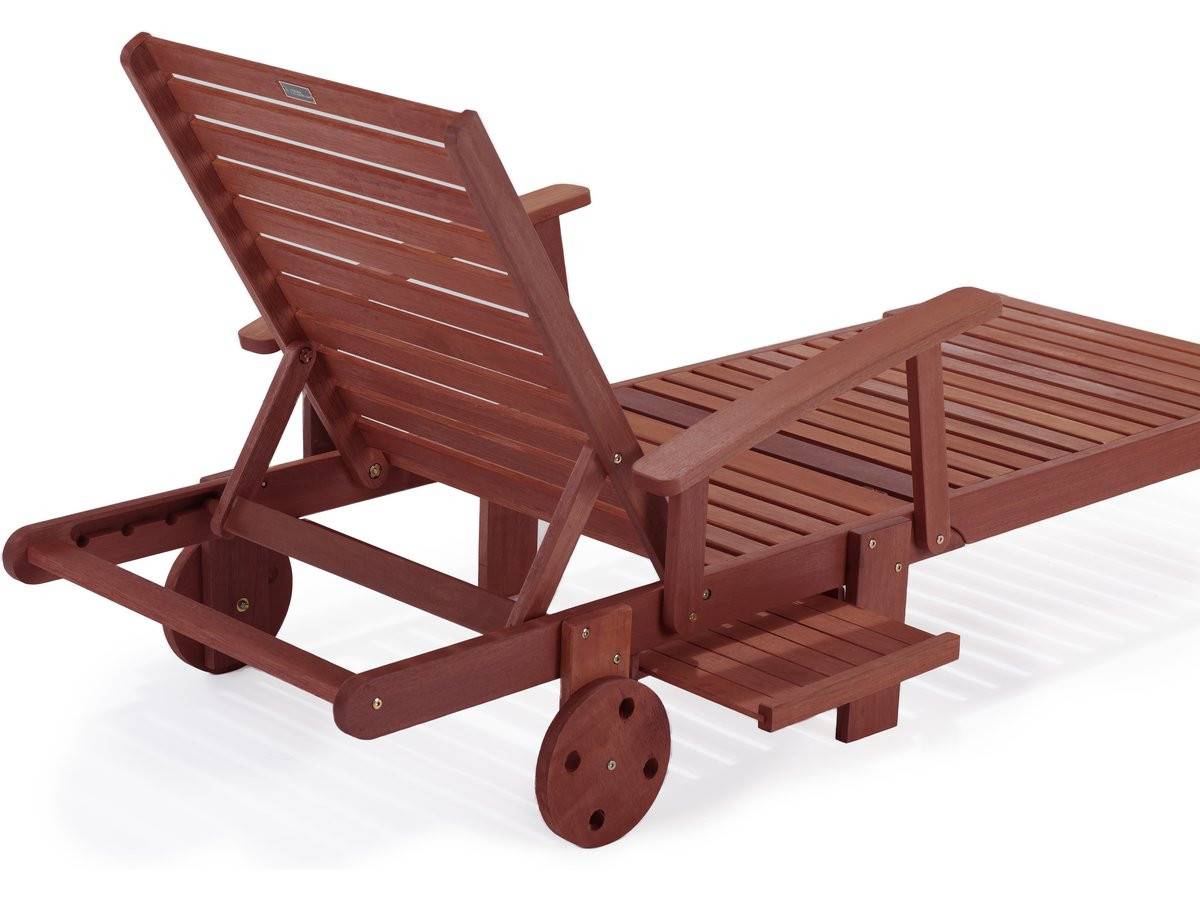 Habitat Et Jardin - Lot De 2 Bains De Soleil Pliant En Bois Exotique "tokyo" - Mahogany - Marron Acajou -habitat Et Jardin - Imagen 3