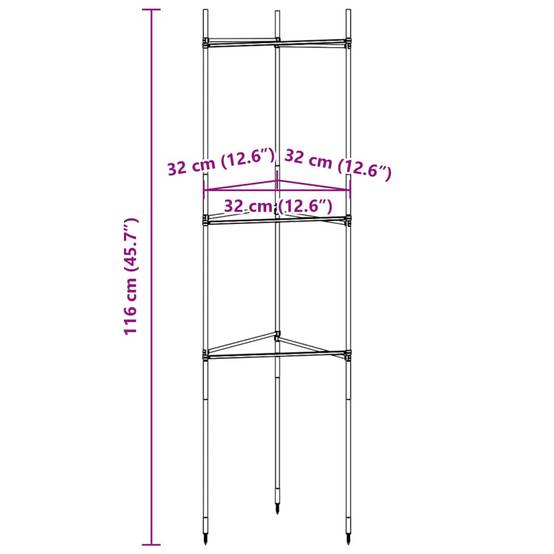 ComfortXL - Lot de 6 Cages à Tomates en Acier Support Vertical Ajustable pour Potager et Serre Vert 116 cm – ComfortXL Outdoor Living - Image 8