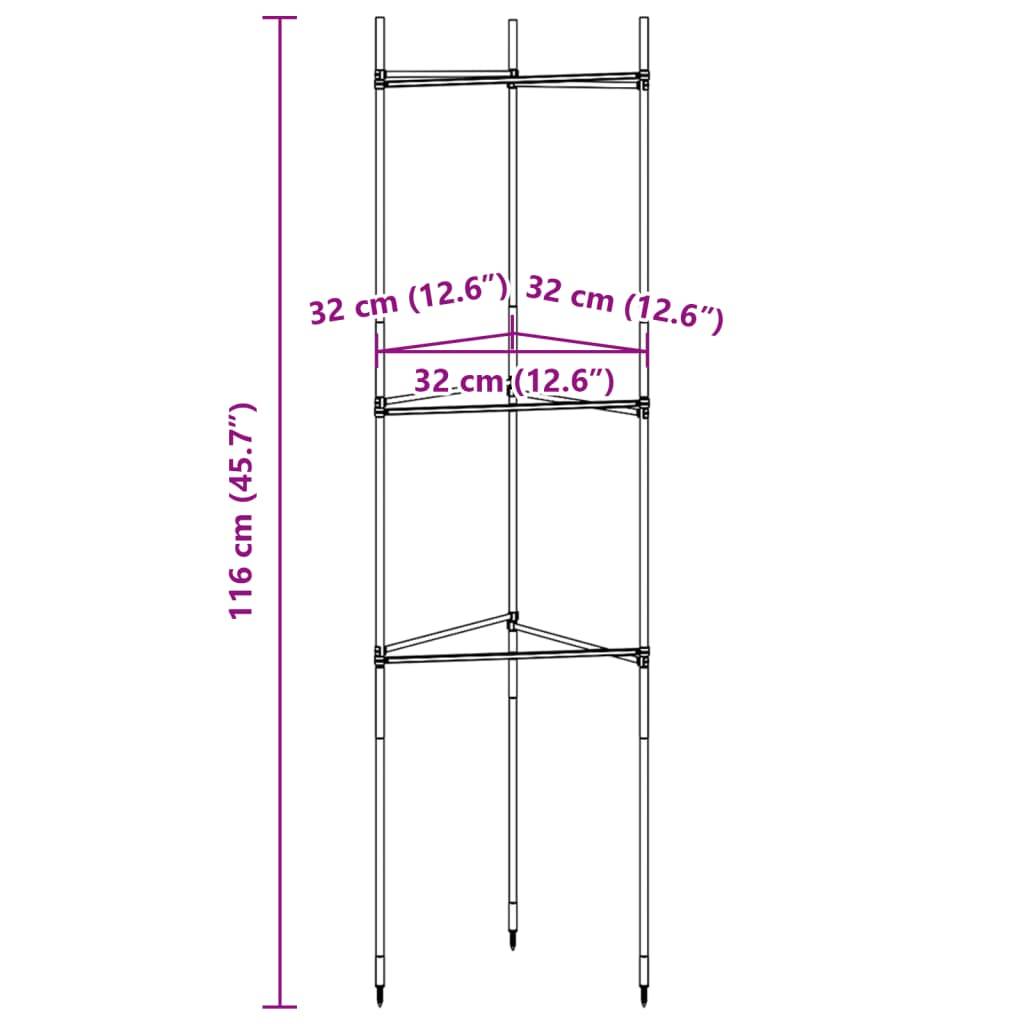 ComfortXL - Lot de 6 Cages à Tomates en Acier Support Vertical Ajustable pour Potager et Serre Vert 116 cm – ComfortXL Outdoor Living - Image 8