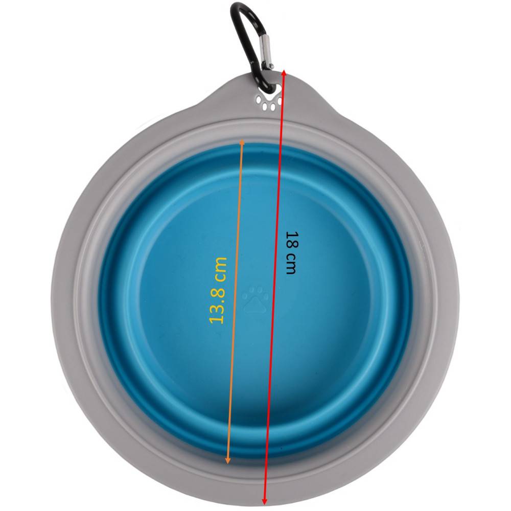Flamingo - Gamelle de transport BUBO 625 ml. pour chien. couleur bleu/ gris. - Imagen 2