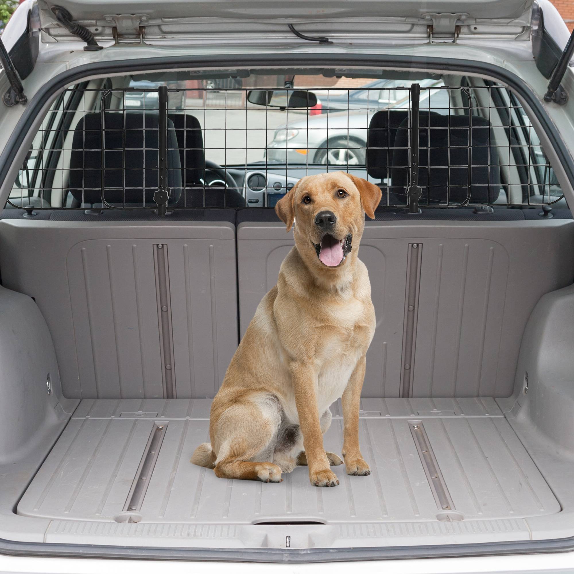 Barrière de Sécurité Universelle pour Chien en Voiture, Métal Extensible pour Sièges Arrière et Coffre, 91–152 x 30 cm, Noir - Image 4