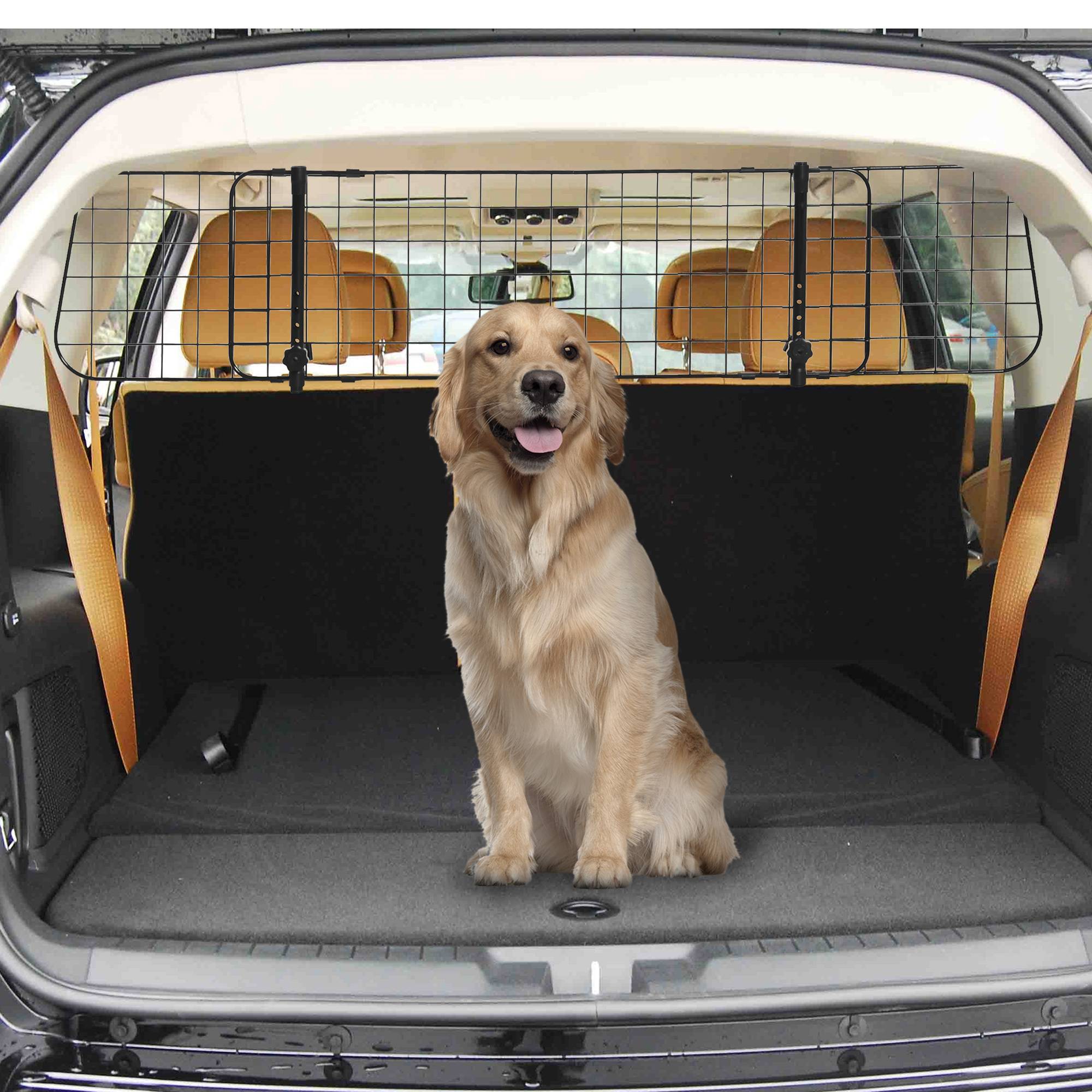 Barrière de Sécurité Universelle pour Chien en Voiture, Métal Extensible pour Sièges Arrière et Coffre, 91–152 x 30 cm, Noir - Image 3