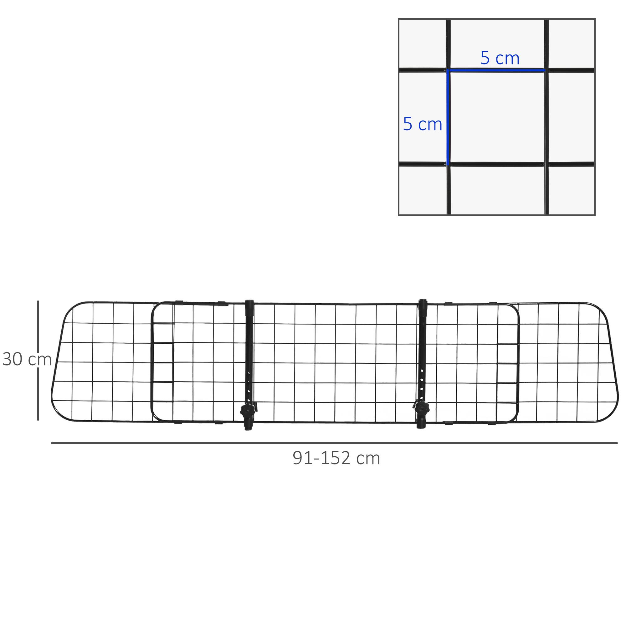 Barrière de Sécurité Universelle pour Chien en Voiture, Métal Extensible pour Sièges Arrière et Coffre, 91–152 x 30 cm, Noir - Image 5