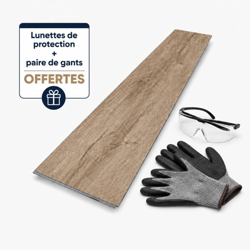 Sol vinyle SPC clipsable 31,2 m² chêne clair - Sous couche intégrée, usure 0,5 mm - Coloris - Chêne clair - Image 2
