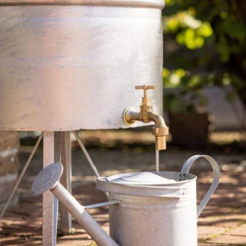 Esschert Design - Récupérateur d'eau de pluie sur pied en zinc 95L - Imagen 5
