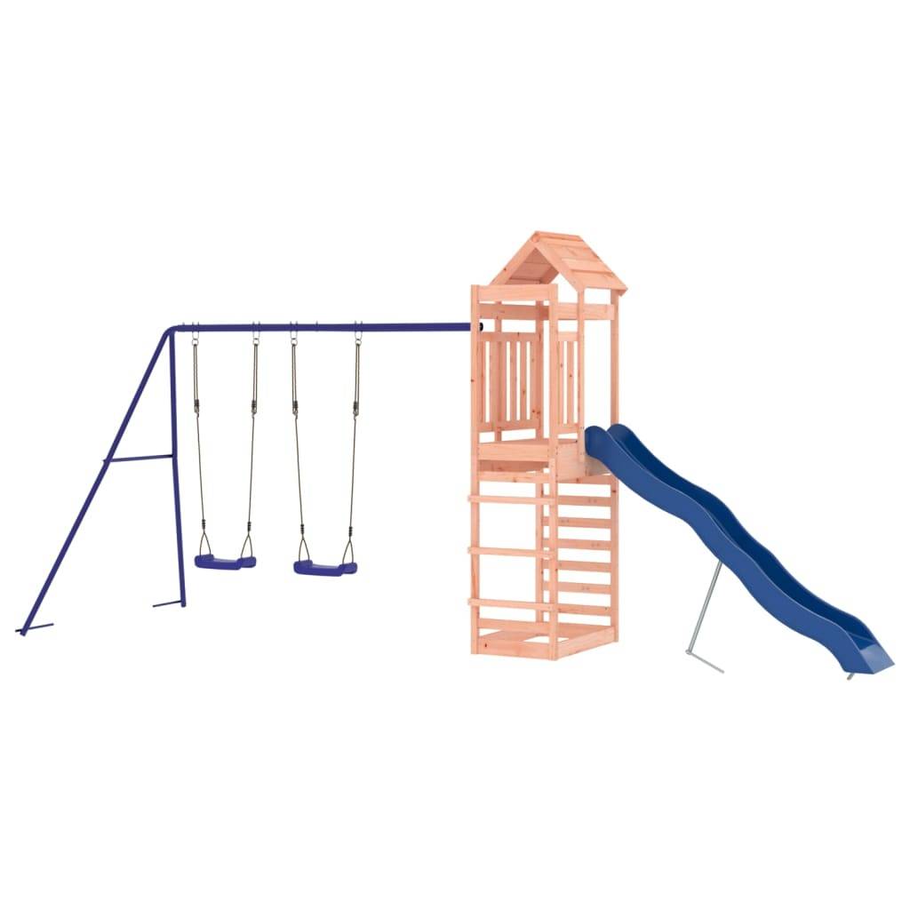 Helloshop26 - Aire de jeux d'extérieur balançoires toboggan portiques robuste jeux jardin 492 x 185 x 239 cm bois massif de douglas - Imagen 2