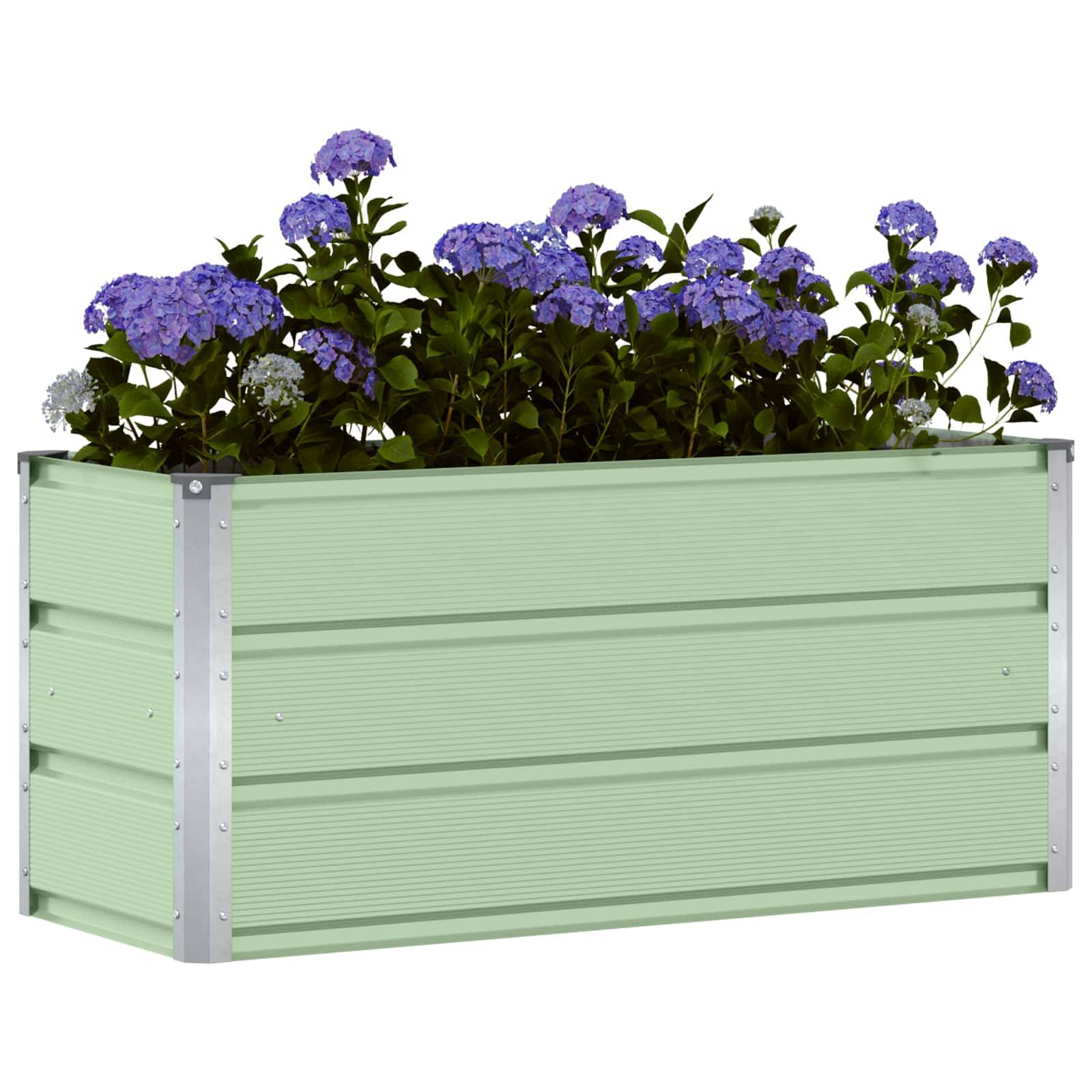 Vidaxl - Jardinière Vert 100 x 40 x 45 cm Acier vidaXL 42018236 - Image 4