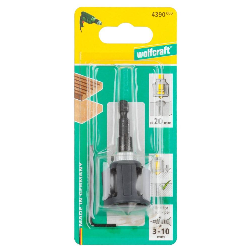 Wolfcraft - 1 foret fraise avec butée de profondeur WOLFCRAFT diamètre 20 mm - Imagen 1