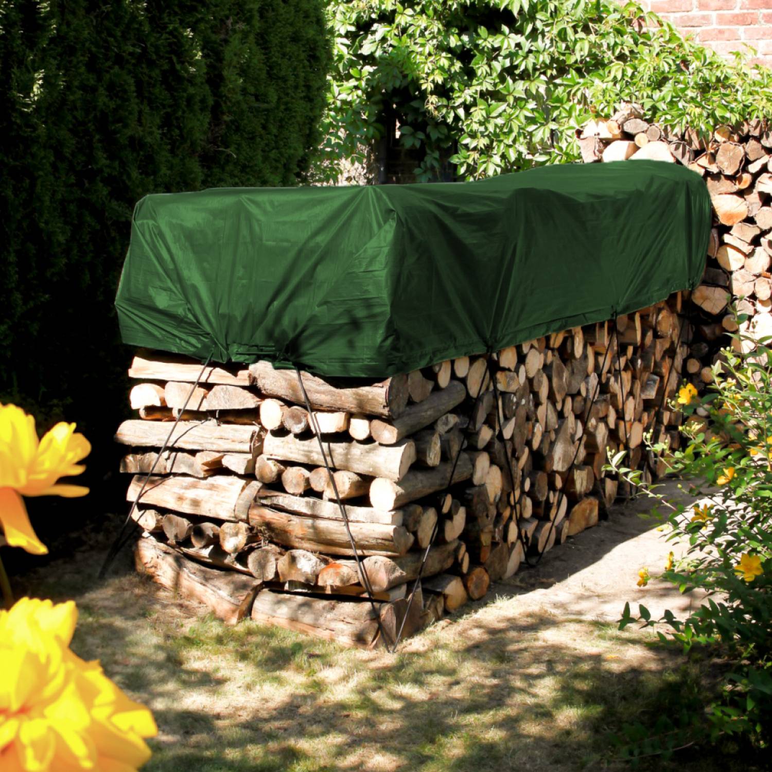 Linxor - Bâche de protection extérieure universelle imperméable réversible avec œillets - 150g - Gris et vert - 2 x 3 m - Linxor - Imagen 5