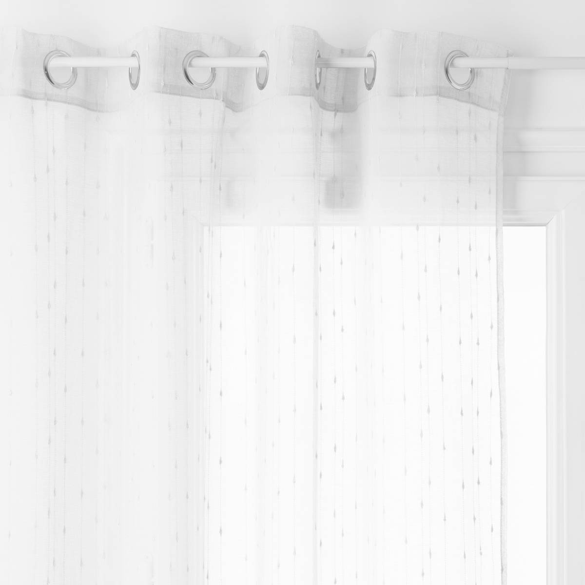 Atmosphera - Voilage "Anissa" blanc 140x240cm - Atmosphera Créateur d'intérieur - Imagen 2