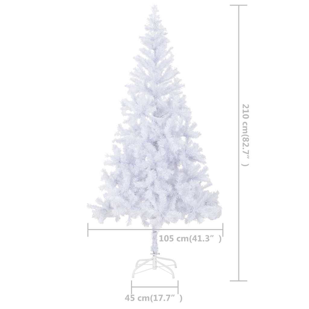 ComfortXL - Grand sapin de Noël artificiel effet neige LED et boules blanc 210cm – ComfortXL Outdoor Living - Image 10