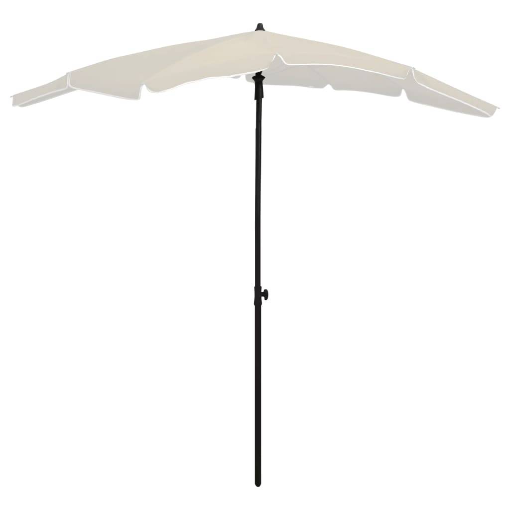 Helloshop26 - Parasol de jardin avec mât 200 x 130 cm sable - Imagen 1