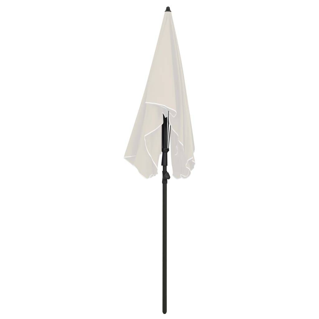 Helloshop26 - Parasol de jardin avec mât 200 x 130 cm sable - Imagen 3