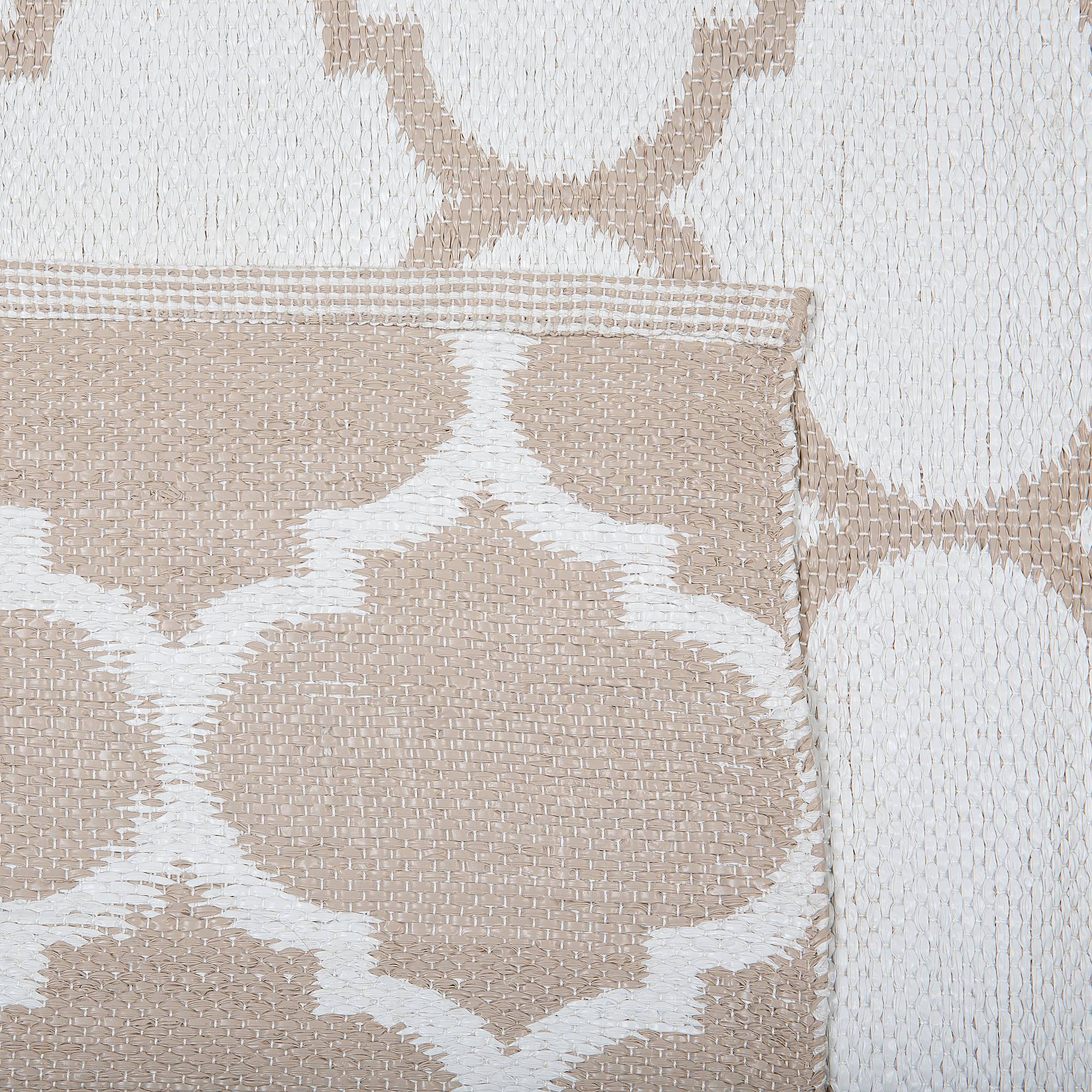 Beliani - Tapis d'extérieur Polypropylène Beige AKSU - Beliani - Imagen 8