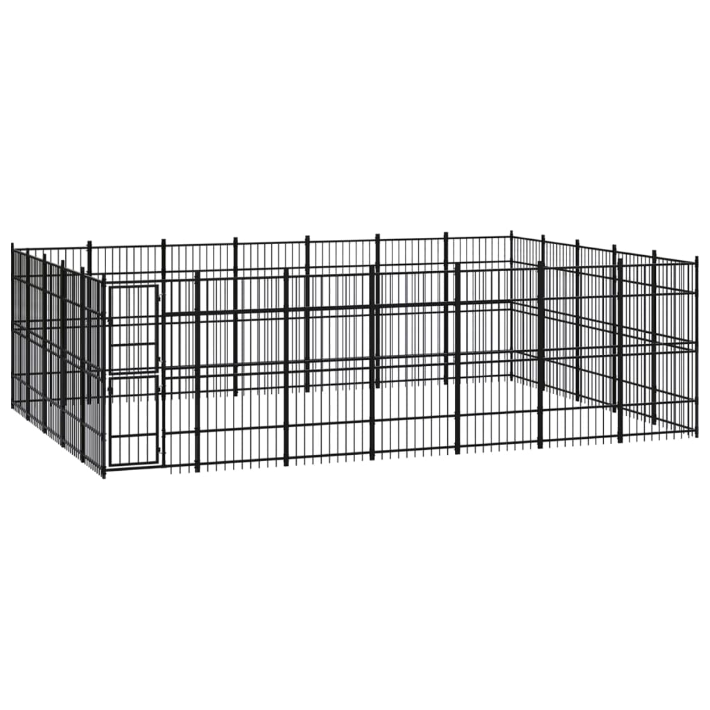 Vidaxl - Chenil D'Extérieur Pour Chiens Acier 32,26 M² - vidaXL - Imagen 2