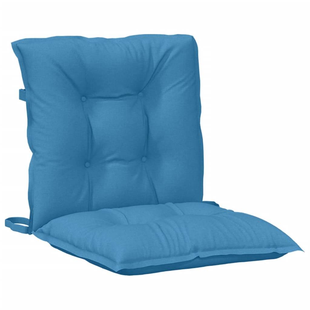 Lot de 6 Coussins d'extérieur - Coussins de chaise à dossier bas - Coussins de Siège pour intérieur et extérieur bleu mélangé tissu-JU11631 - Image 5