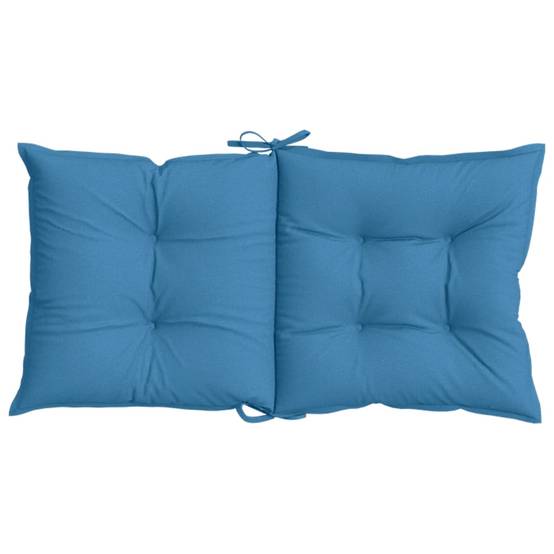 Lot de 6 Coussins d'extérieur - Coussins de chaise à dossier bas - Coussins de Siège pour intérieur et extérieur bleu mélangé tissu-JU11631 - Image 7