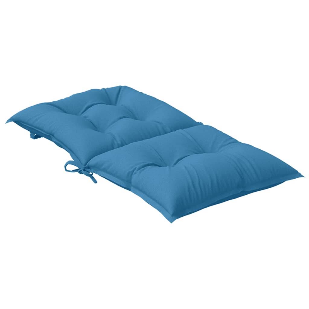 Lot de 6 Coussins d'extérieur - Coussins de chaise à dossier bas - Coussins de Siège pour intérieur et extérieur bleu mélangé tissu-JU11631 - Image 6