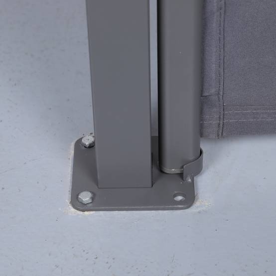 ComfortXL - Store latéral rétractable Aluminium pour Terrasse Brise-vue anti-vent 160x300cm Gris Foncé - ComfortXL Outdoor Living - Image 7