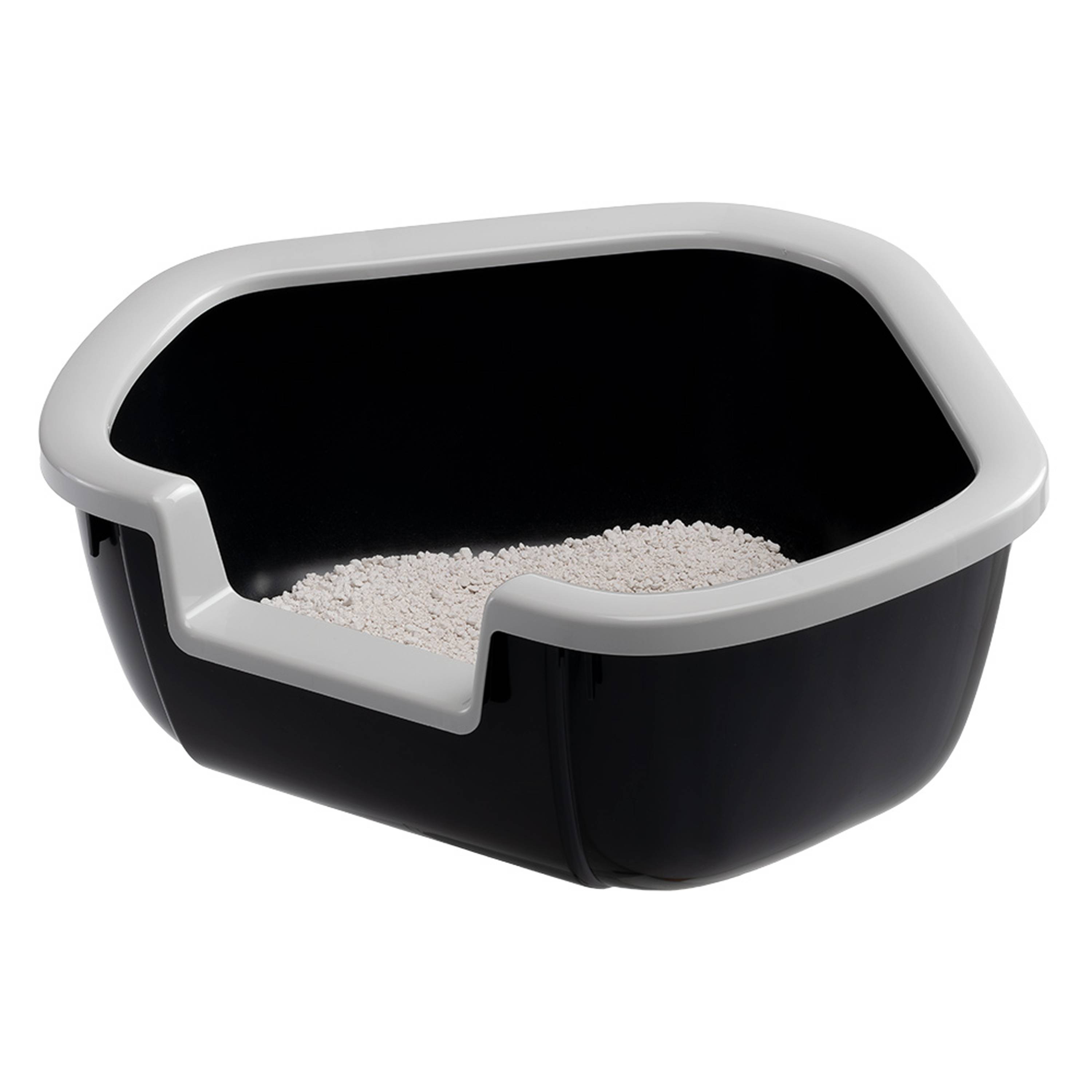 Ferplast - Ferplast Bac Litiere pour Chat, Maison de toilette pour Chat, Bac à litière d'angle, avec Bords Hauts et Entrée Basse, 57,5 x 51,5 x H 22 cm, Bac à - Imagen 6