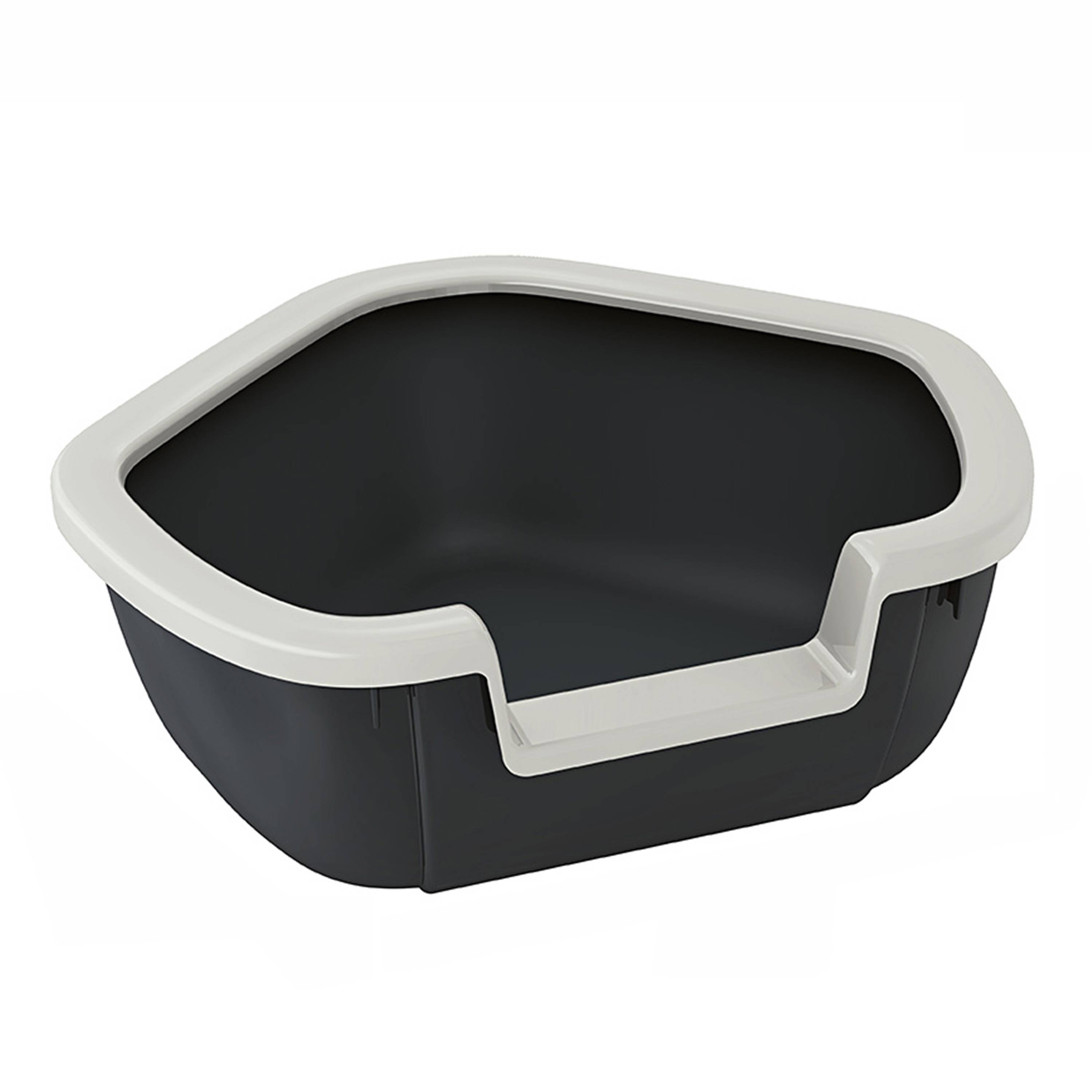 Ferplast - Ferplast Bac Litiere pour Chat, Maison de toilette pour Chat, Bac à litière d'angle, avec Bords Hauts et Entrée Basse, 57,5 x 51,5 x H 22 cm, Bac à - Imagen 1