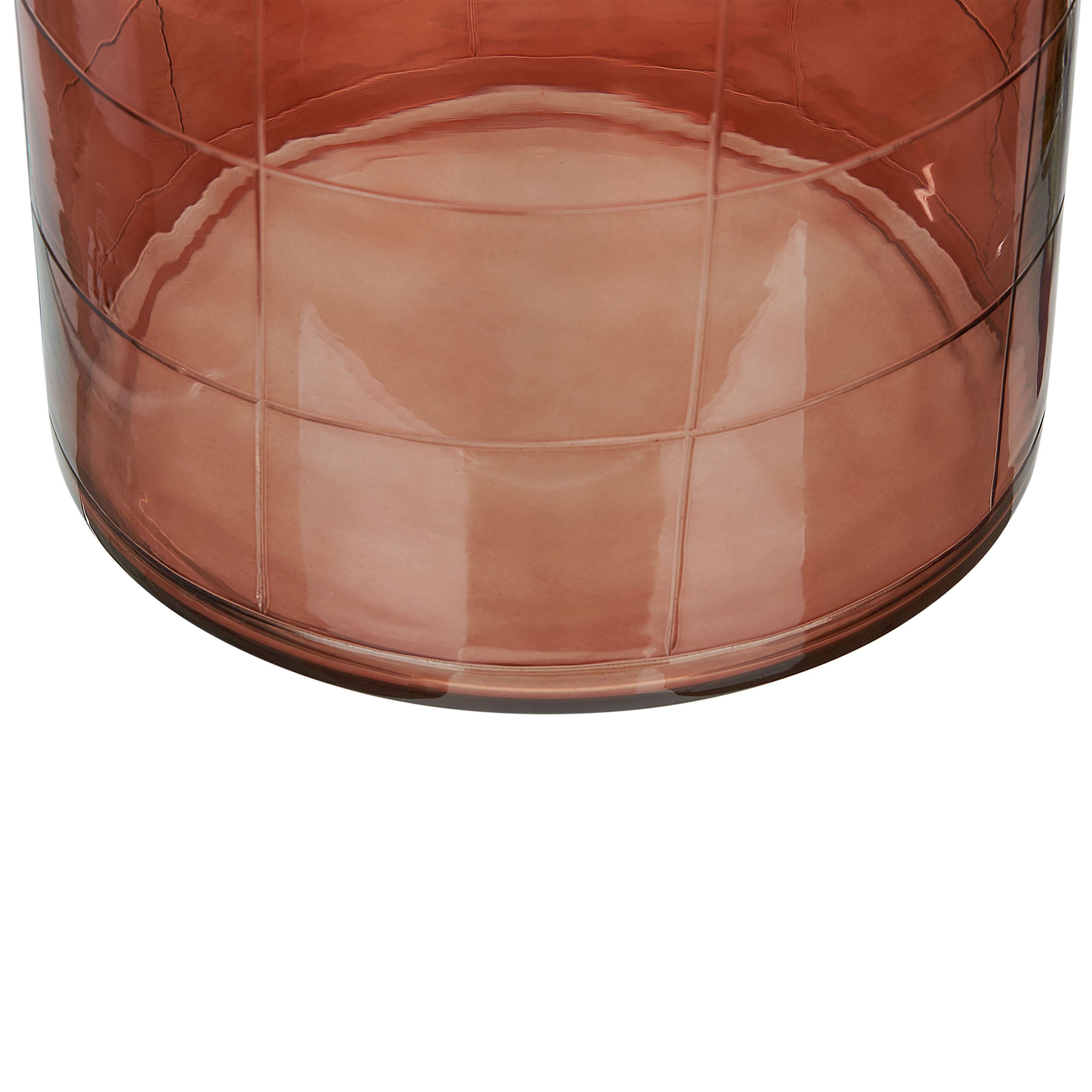 Vase à Fleurs Brun Doré en Verre 35 cm Accessoire Décoratif Fait Main de Forme Ronde à Col Large pour Buffet Design Moderne - Image 6