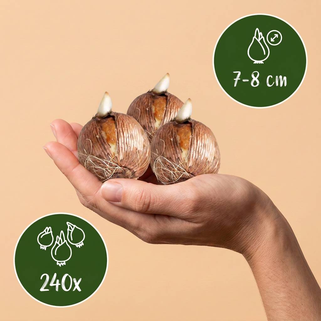 La Green Touch - Crocus blanc à grandes fleurs - 240 bulbes - Image 3