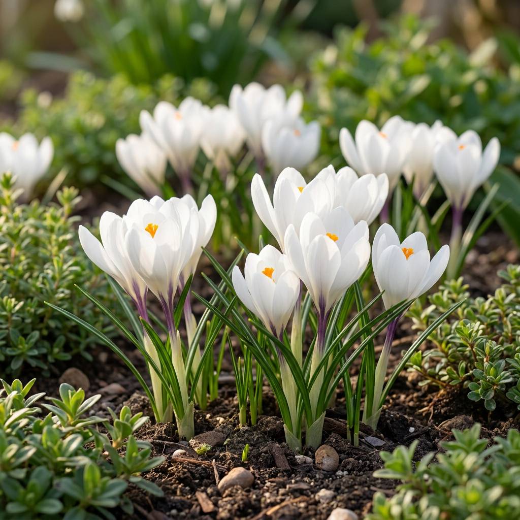 La Green Touch - Crocus blanc à grandes fleurs - 240 bulbes - Image 2
