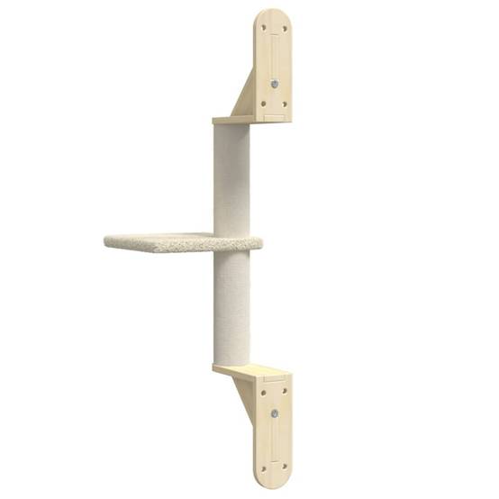 Arbre à chat mural - Arbre à grimper pour chat - Tour à chat avec griffoir crème 85,5 cm - Image 6