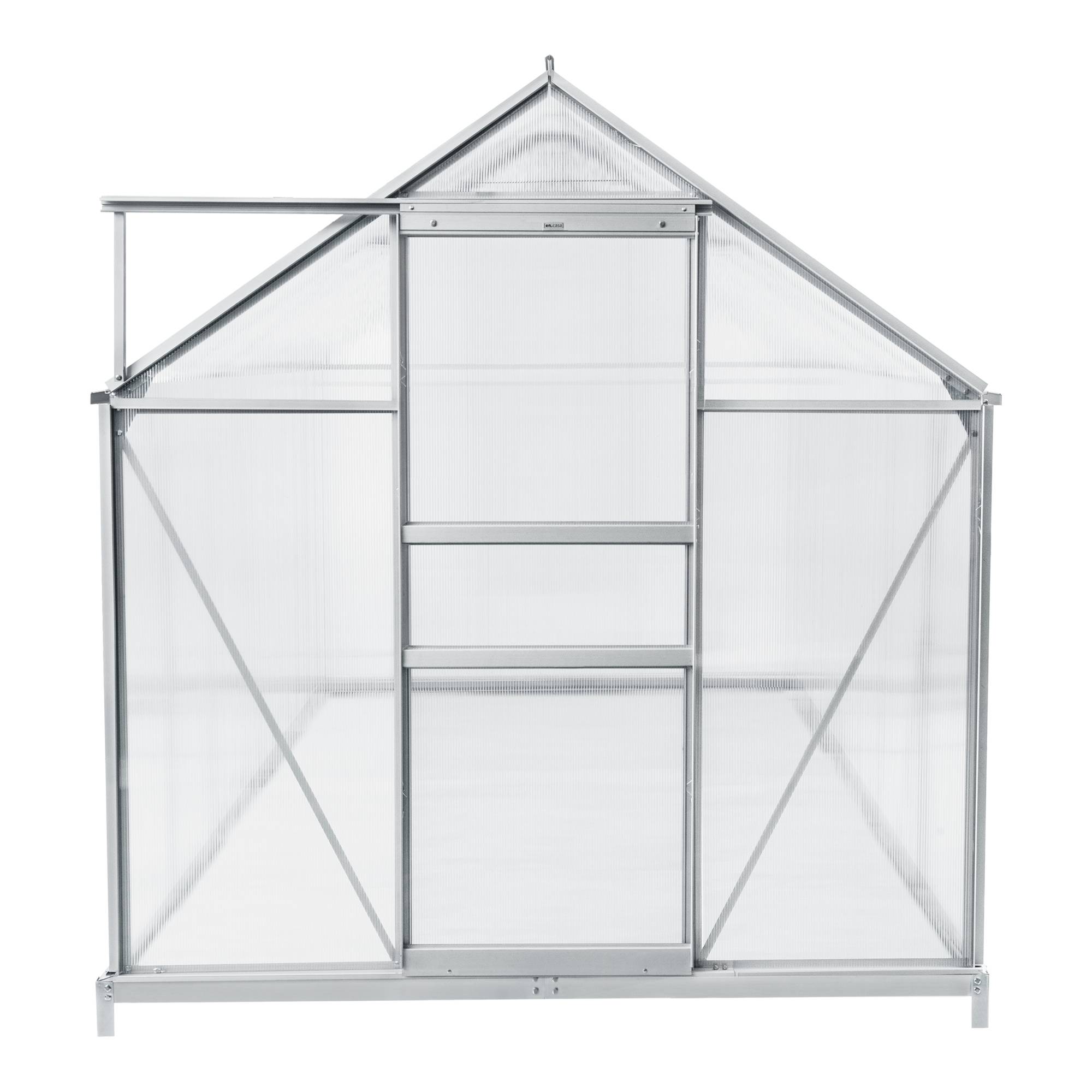 [en.casa] - Serre de jardin Oisterwijk à porte coulissante en polycarbonate 7,03 m² [en.casa] - Imagen 4