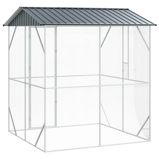 Volière Jardin Acier Galvanisé Esthétique 215x208cm Anthracite - ComfortXL Outdoor Living - Image 5