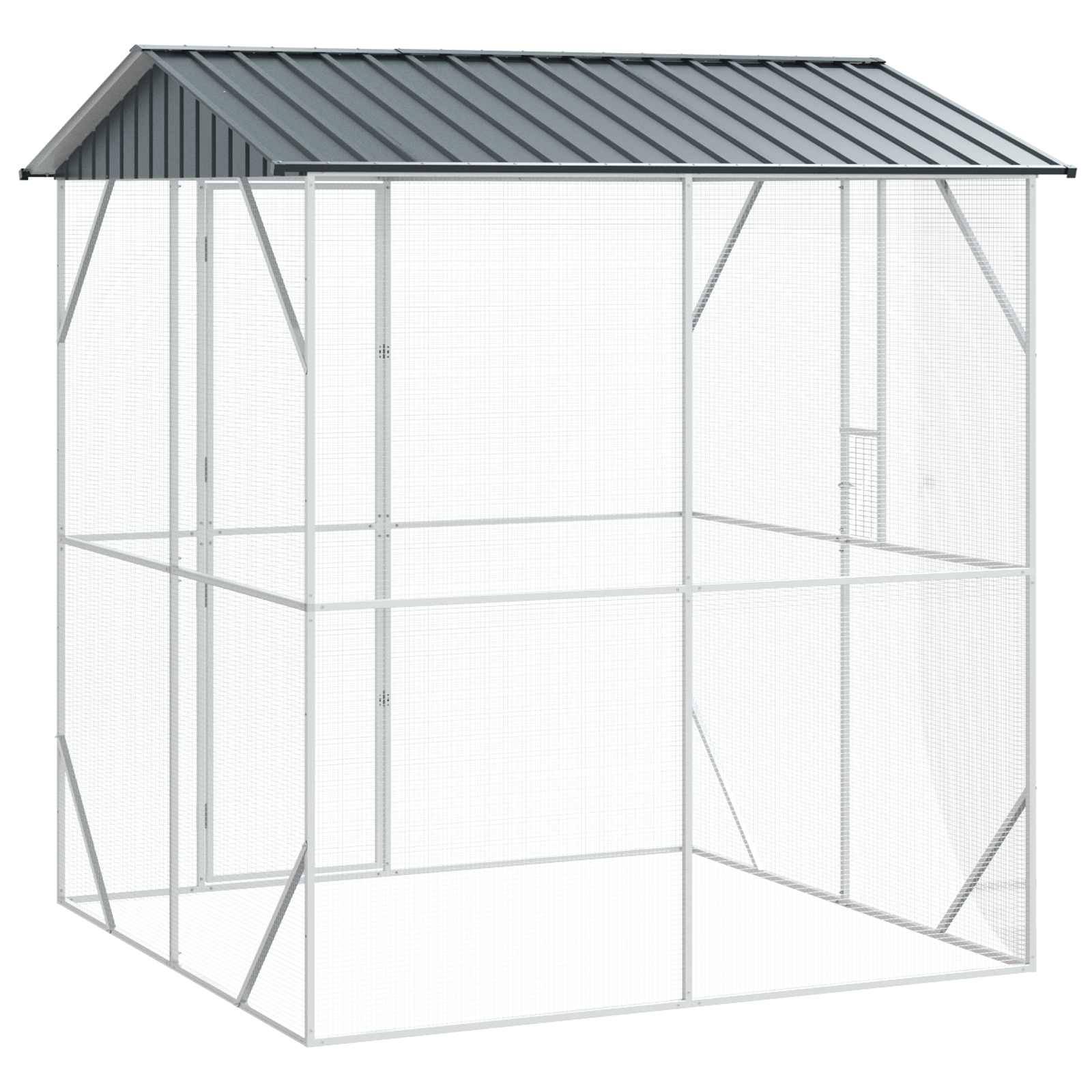 Volière Jardin Acier Galvanisé Esthétique 215x208cm Anthracite - ComfortXL Outdoor Living - Image 5